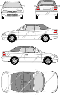 Opel Astra, A, Convertible, 2 Doors (1994)