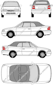 Opel Astra, A, Cabriolet, 2 Doors (1994)