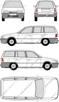 Opel Astra Caravan combi, 1994–1998 (Opel_008)