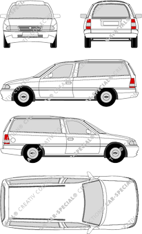 Opel Astra, A, Kombi, 3 Doors (1991)