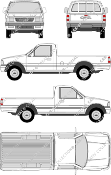 Opel Campo, Pick-up, Normalfahrerhaus (1991)