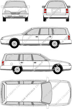 Opel Omega Caravan Station wagon, 1986–1994 (Opel_031)