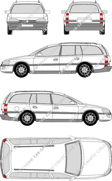 Opel Omega Caravan station wagon, 1994–1999 (Opel_032)