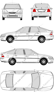 Opel Vectra, B, Hatchback, 5 Doors (1995)