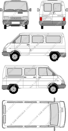 Opel Arena, camionnette, 5 Doors, 1 Sliding Door (1997)