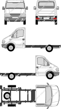 Opel Movano, Chassis for superstructures, L2, single cab (1999)