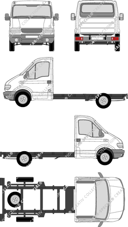 Opel Movano, Telaio per sovrastrutture, L2, Einzelkabine (1999)