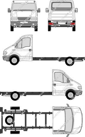 Opel Movano, Chassis for superstructures, L3, single cab (1999)