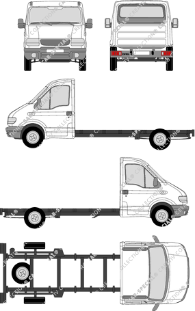 Opel Movano, Telaio per sovrastrutture, L3, Einzelkabine (1999)