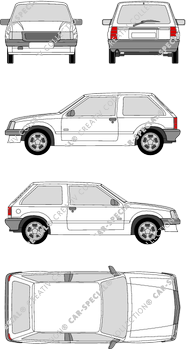 Opel Corsa, A, Hayon, 3 Doors (1982)