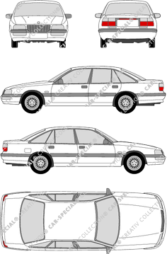 Opel Senator, B, Limousine, 4 Doors (1987)