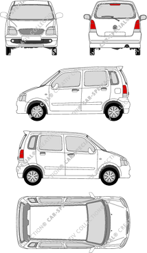 Opel Agila station wagon, 2000–2008 (Opel_065)