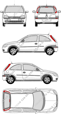 Opel Corsa, C, Hatchback, 3 Doors (2000)