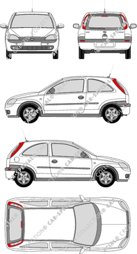 Opel Corsa Hatchback, 2000–2003 (Opel_066)