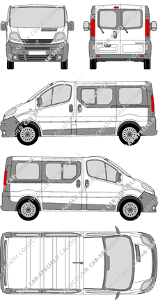Opel Vivaro Combi microbús, 2001–2006 (Opel_080)