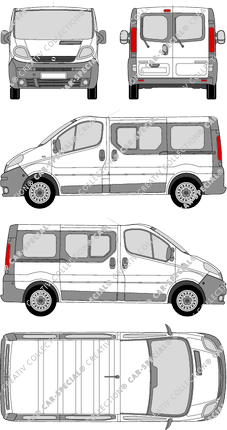 Opel Vivaro Combi camionnette, 2001–2006 (Opel_080)