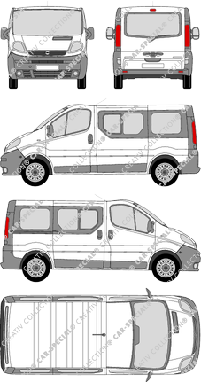 Opel Vivaro Combi camionnette, 2001–2006 (Opel_081)