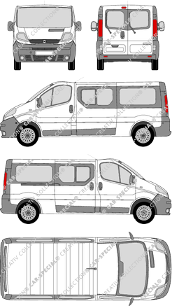 Opel Vivaro Combi microbús, 2001–2006 (Opel_083)