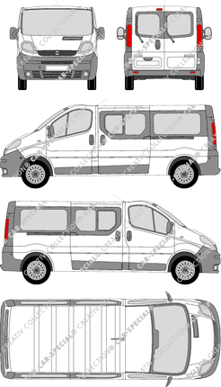 Opel Vivaro Combi camionnette, 2001–2006 (Opel_084)