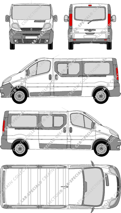 Opel Vivaro Combi camionnette, 2001–2006 (Opel_086)