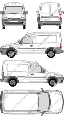 Opel Combo, van/transporter, Rear Wing Doors (2001)