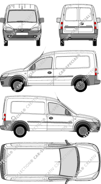 Opel Combo, Kastenwagen, Rear Wing Doors (2001)