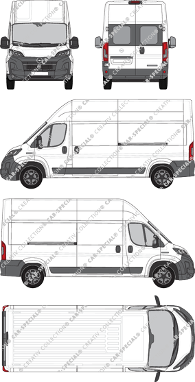 Opel Movano, van/transporter, L3H3, rear window, Rear Wing Doors, 2 Sliding Doors (2024)