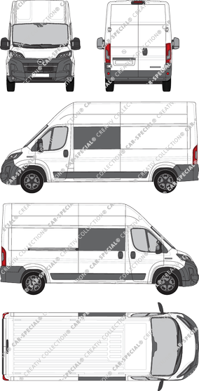 Opel Movano, fourgon, L3H3, double cabine, Rear Wing Doors, 1 Sliding Door (2024)