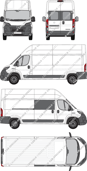 Opel Movano, fourgon, L3H3, teilverglast rechts, Heck vergl., Rear Wing Doors, 1 Sliding Door (2024)