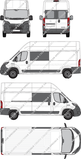 Opel Movano, fourgon, L3H3, Heck verglast, double cabine, Rear Wing Doors, 1 Sliding Door (2024)