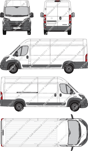 Opel Movano, furgone, L4H2, Rear Wing Doors, 1 Sliding Door (2024)