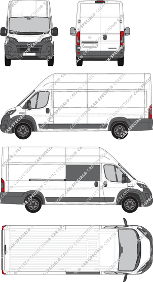 Opel Movano, Kastenwagen, L4H3, teilverglast rechts, Rear Wing Doors, 1 Sliding Door (2024)