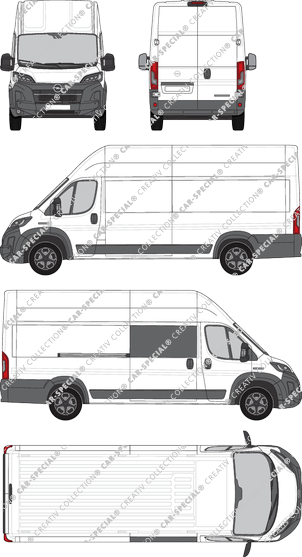 Opel Movano, van/transporter, L4H3, teilverglast rechts, Rear Wing Doors, 1 Sliding Door (2024)