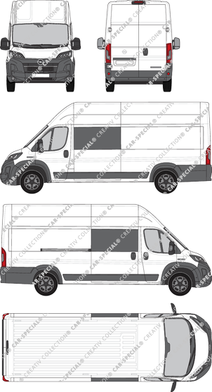 Opel Movano, van/transporter, L4H3, double cab, Rear Wing Doors, 1 Sliding Door (2024)