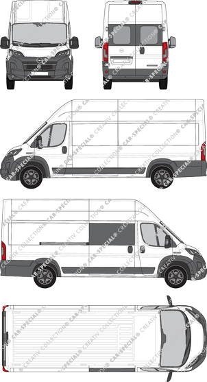 Opel Movano, furgone, L4H3, teilverglast rechts, Heck vergl., Rear Wing Doors, 1 Sliding Door (2024)
