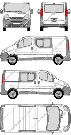 Opel Vivaro Combi camionnette, 2001–2006 (Opel_108)