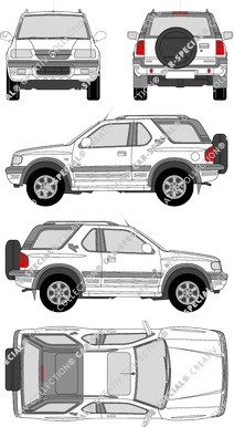 Opel Frontera, Station wagon, 2 Doors (2001)