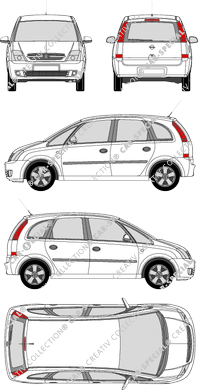 Opel Meriva, combi, 5 Doors (2003)