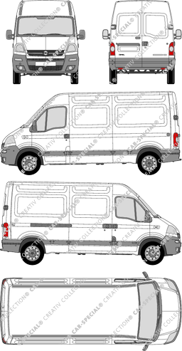 Opel Movano, van/transporter, H2/L2, 1 Sliding Door (2004)