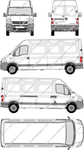 Opel Movano, furgone, H2/L3, 1 Sliding Door (2004)