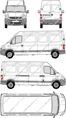 Opel Movano, furgón, H2/L3, 1 Sliding Door (2004)