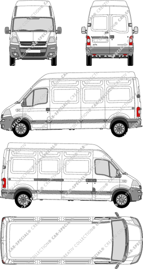 Opel Movano, furgón, H3/L3, 1 Sliding Door (2004)