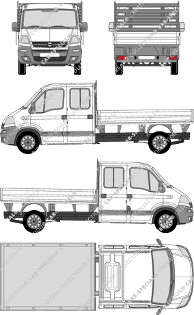 Opel Movano, Pritsche, H1/L3, Doppelkabine (2004)