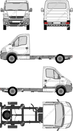 Opel Movano, Fahrgestell für Aufbauten, H1/L2, Einzelkabine (2004)