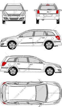 Opel Astra Caravan Station wagon, 2004–2006 (Opel_147)