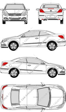 Opel Astra TwinTop, TwinTop, Coupé-Cabrio, 2 Doors (2006)