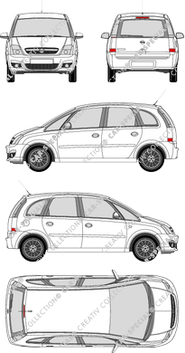 Opel Meriva station wagon, 2007–2010 (Opel_194)