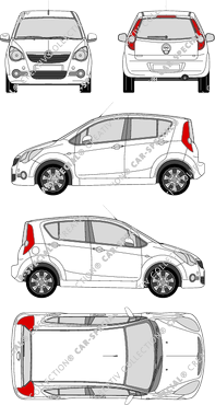 Opel Agila, 2008–2014 (Opel_195)