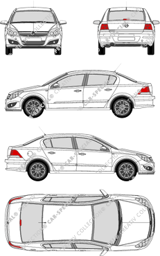 Opel Astra, berlina, 4 Doors (2008)