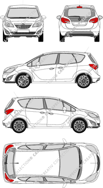 Opel Meriva Station wagon, 2010–2014 (Opel_216)